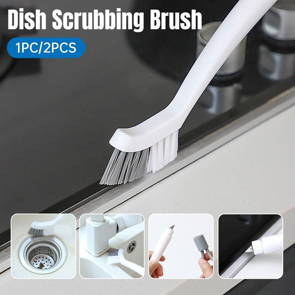 1/2Pcs Small Brush For Bathroom Tile Wall Floor Gap Corner Seam Cleaning Tool White With Grey Accents 1Pc Cleaning Brushes