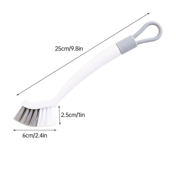 1/2Pcs Small Brush For Bathroom Tile Wall Floor Gap Corner Seam Cleaning Tool White With Grey Accents 1Pc Cleaning Brushes