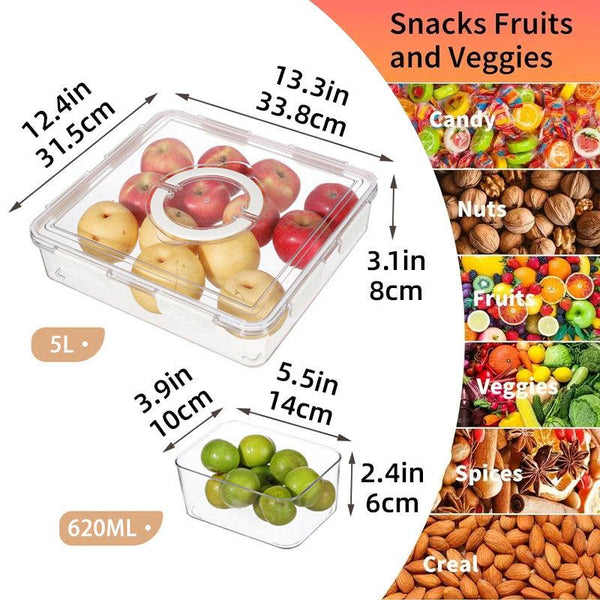 Household Kitchen Refrigerator Storage Box Food Organizer Fresh Keeper White Food Storage Containers