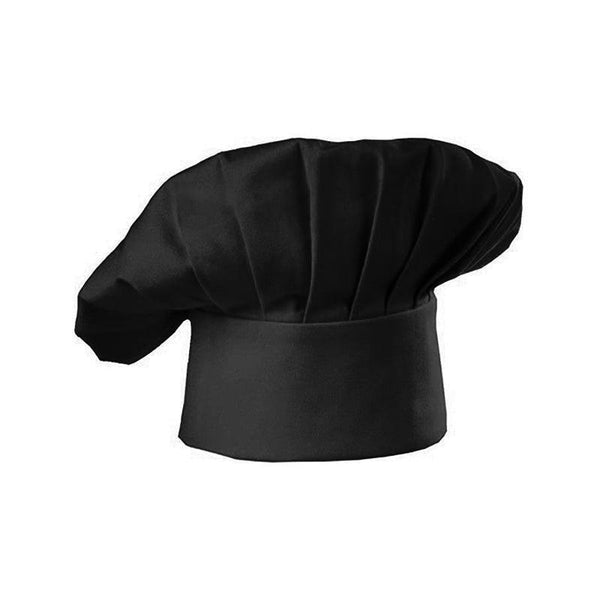Chef Cap With Elastic Band For Kitchen Cooking Baking Catering Use Black Flatware Chef Hats & Headwear