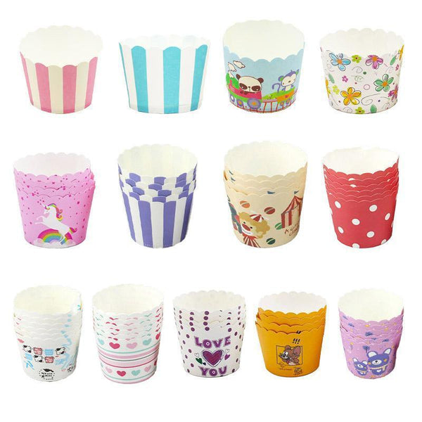 500Pcs Colorful Cupcake Muffin Baking Cups Greaseproof Nonstick Paper Liners Lsftn Baking Cups & Cases