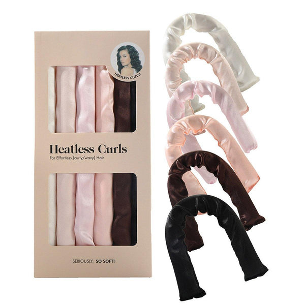6Colours Heatless Curling Rod Foam Set Lazy Overnight Hair Rollers Big Waves Tool Colourful Rollers & Curlers