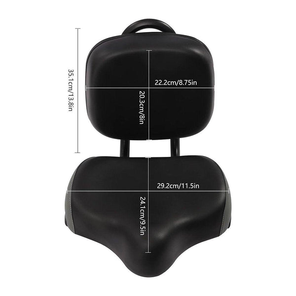 Electric Bicycle Tricycle Seat With Backrest Adjustable Comfortable Bike Black Saddles & Seats