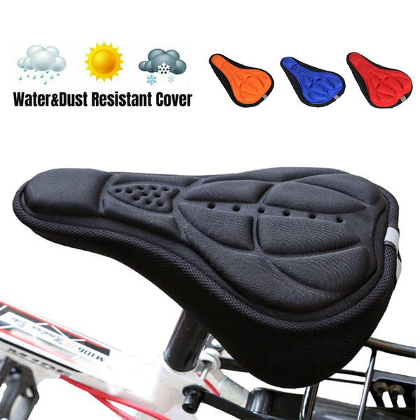 Thick Silicone Bike Seat Cover Comfort Gel Cycling Bicycle Saddle Cushion Pad Set Of 4 Colours Saddle Covers & Seat Covers