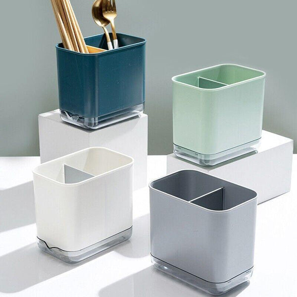 Cutlery Drainer Basket Multifunctional Storage Holder Box Spoon Rack Blue Racks & Holders