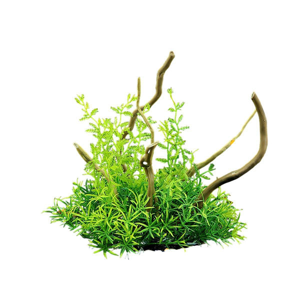 Aquarium Landscaping Decoration Artificial Wood And Plants Fish Tank Ornament Cm1902 Green Aquariums