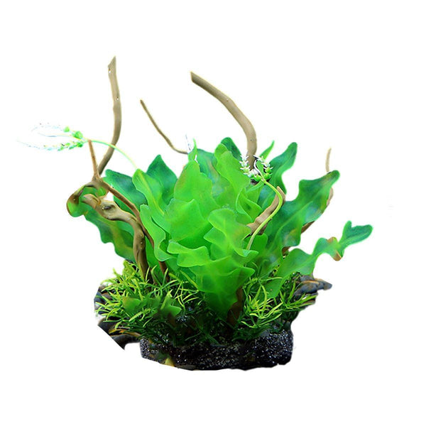 Aquarium Landscaping Decoration Artificial Wood And Plants Fish Tank Ornament Cm1902 Green Aquariums