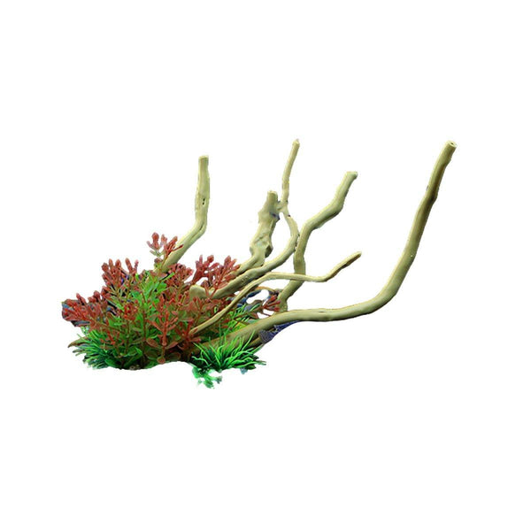 Aquarium Landscaping Decoration Artificial Wood And Plants Fish Tank Ornament Cm1902 Green Aquariums