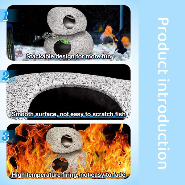 Clay Pot Aquarium Decoration Shrimp House Cichlid Breeding Tank Fish Nest Nine Holes Aquariums