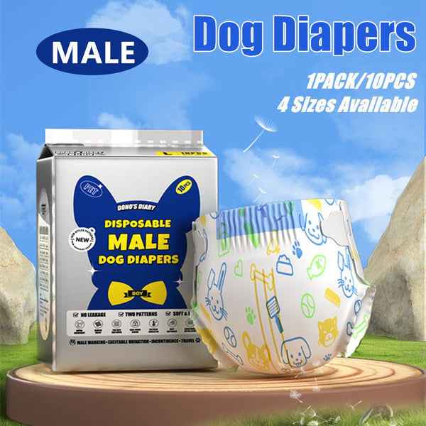 Male Disposable Dog Diapers Leakproof Breathable With Colour Indicator S 30 48Cm Dog Clothing & Shoes