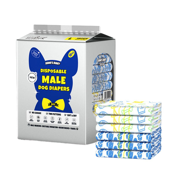 Male Disposable Dog Diapers Leakproof Breathable With Colour Indicator S 30 48Cm Dog Clothing & Shoes
