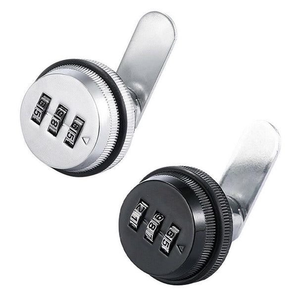 3 Digital Code Combination Cam Lock Furniture Post Mail Box Cabinet Locker Safe Black Combination Padlocks