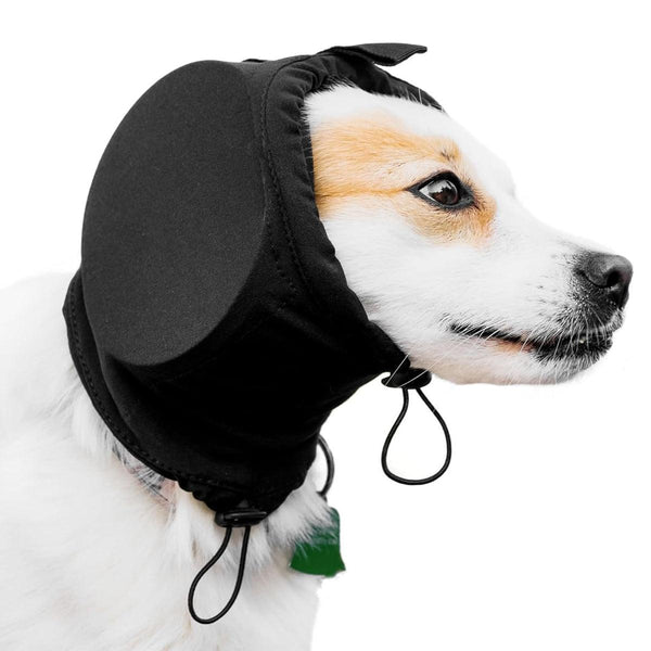 Black Dog Ear Muffs Noise Reducing Pet Headwrap Protective Cover Dog Clothing & Shoes