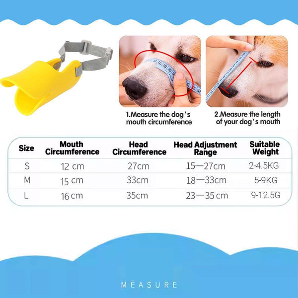 Comfortable Silicone Dog Muzzle Anti Bite Soft Duck Muzzle Pet Training Supplies L Muzzles