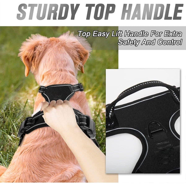 No Pull Dog Harness Vest S Xl Reflective Pet Training Outdoor Handle Red M Harnesses