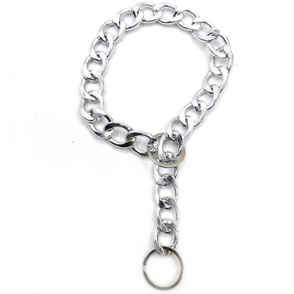 Dog Chain Collar Heavy Duty Choker Double Pet Slip Check Twist Link Chrome Gold 45Cm Dog Collars