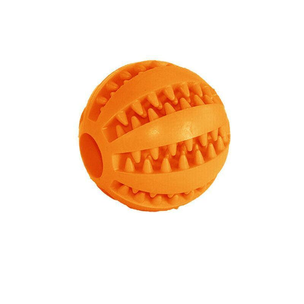 Dog Chew Toy Rubber Ball Treat Dispenser Dental Cleaning Training Play Green Spherical (Large) Dog Toys