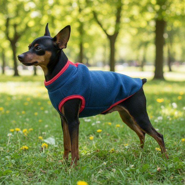 L Pet Dog Puppy Winter Warm Fleece Jumper Vest Coat Jacket Apparel Clothes Outdoor Blue Dog Clothing & Shoes