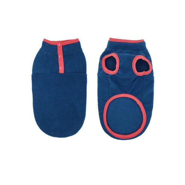 L Pet Dog Puppy Winter Warm Fleece Jumper Vest Coat Jacket Apparel Clothes Outdoor Blue Dog Clothing & Shoes
