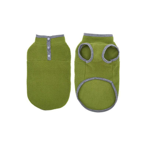 Pet Dog Puppy Winter Warm Fleece Jumper Vest Coat Size M Green Dog Clothing & Shoes