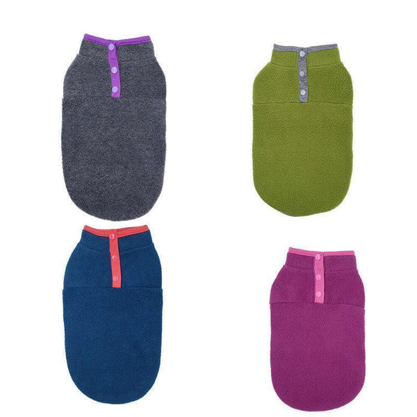 L Pet Dog Puppy Winter Warm Fleece Jumper Vest Coat Jacket Apparel Clothes Outdoor Grey Dog Clothing & Shoes