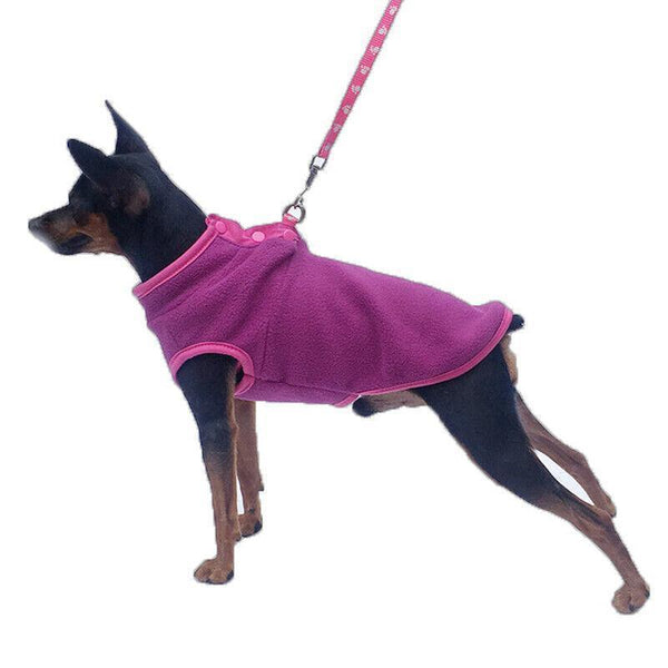 L Pet Dog Puppy Winter Warm Fleece Jumper Vest Coat Jacket Apparel Clothes Outdoor Grey Dog Clothing & Shoes