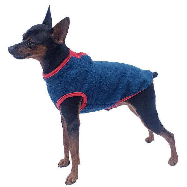 L Pet Dog Puppy Winter Warm Fleece Jumper Vest Coat Jacket Apparel Clothes Outdoor Grey Dog Clothing & Shoes