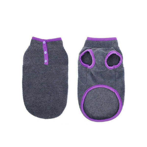 L Pet Dog Puppy Winter Warm Fleece Jumper Vest Coat Jacket Apparel Clothes Outdoor Grey Dog Clothing & Shoes