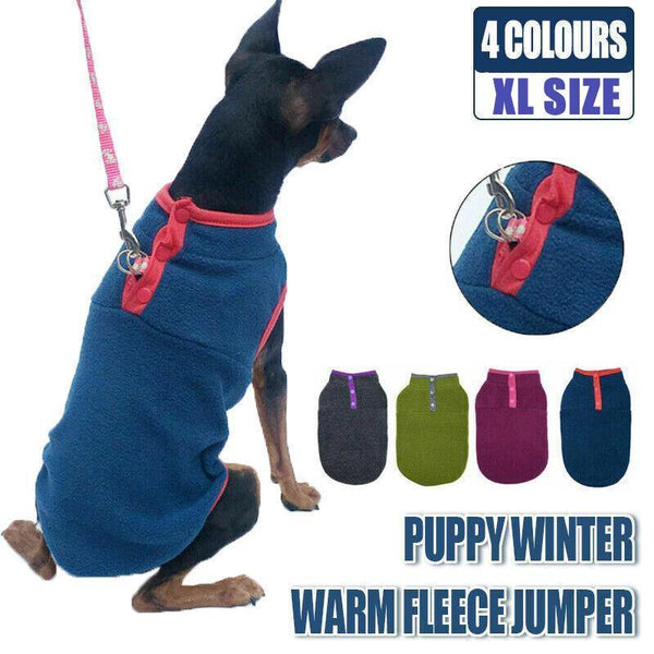 Xl Pet Dog Puppy Winter Warm Fleece Jumper Vest Coat Jacket Apparel Clothes Grey Dog Clothing & Shoes