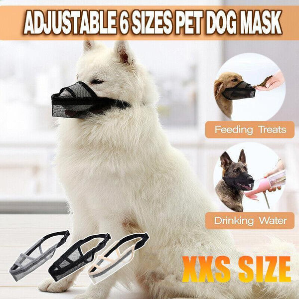 Xxs Size Pet Dog Mask Mouth Muzzle Anti Barking Bite Stop Chewing Beige Muzzles