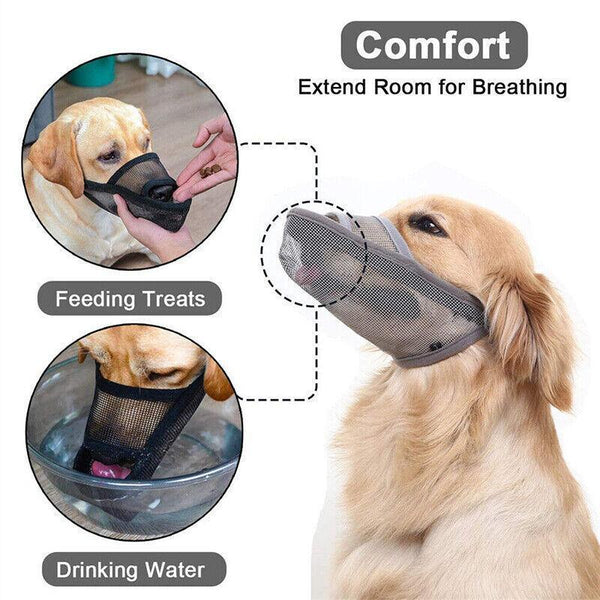 Xxs Size Pet Dog Mask Mouth Muzzle Anti Barking Bite Stop Chewing Beige Muzzles