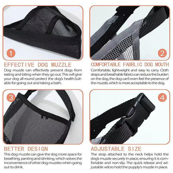 Xxs Size Pet Dog Mask Mouth Muzzle Anti Barking Bite Stop Chewing Beige Muzzles