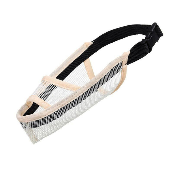 Xxs Size Pet Dog Mask Mouth Muzzle Anti Barking Bite Stop Chewing Beige Muzzles