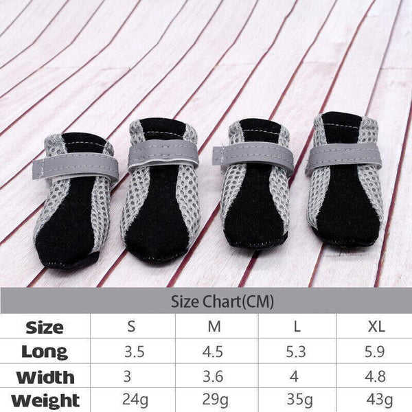 4Pcs L Size Anti Slip Waterproof Protective Dog Shoes Rain Boots Pet Socks Booties Dog Clothing & Shoes