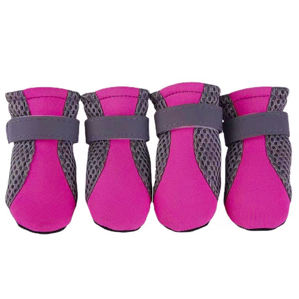 4Pcs Xl Size Anti Slip Waterproof Protective Dog Shoes Rain Boots Pet Socks Booties Green Dog Clothing & Shoes