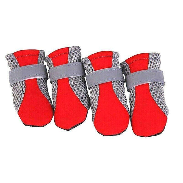 4Pcs L Size Anti Slip Waterproof Protective Dog Shoes Rain Boots Pet Socks Booties Dog Clothing & Shoes