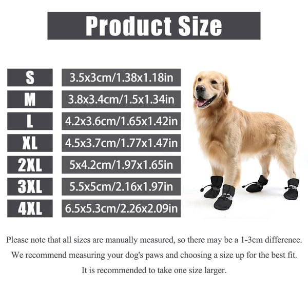 Set Anti Slip Waterproof Protective Dog Shoes Rain Boots Pet Socks Booties 4Pcs Dog Clothing & Shoes