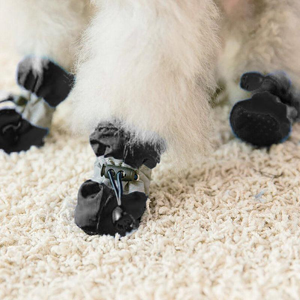 Set Anti Slip Waterproof Protective Dog Shoes Rain Boots Pet Socks Booties 4Pcs Dog Clothing & Shoes