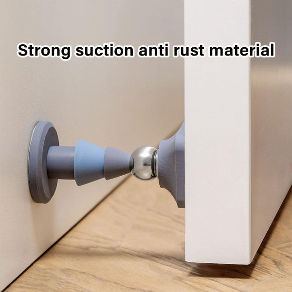 Silicone Silent Door Stopper With Suction Base And Secure Hold Catch Design Blue Door Stops
