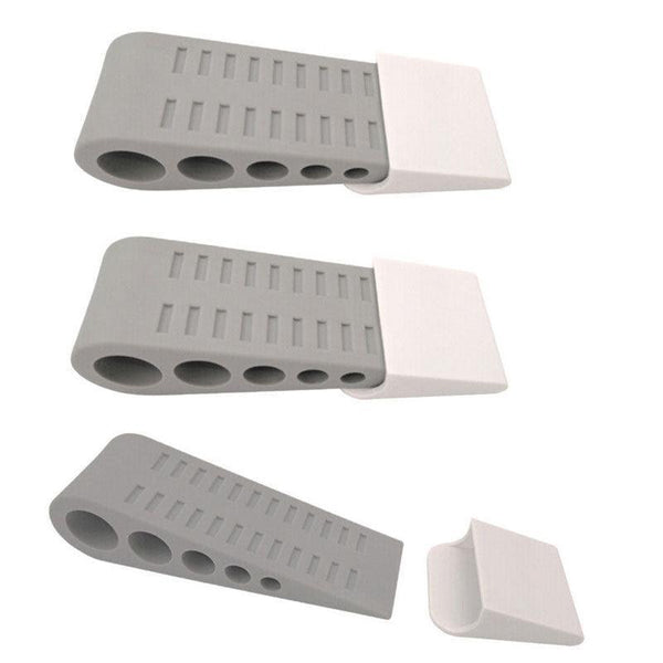 3Pcs Rubber Grip Wedge Door Stoppers Floor Carpet Heavy Duty Security Door Stops