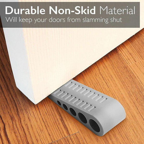 3Pcs Rubber Grip Wedge Door Stoppers Floor Carpet Heavy Duty Security Door Stops