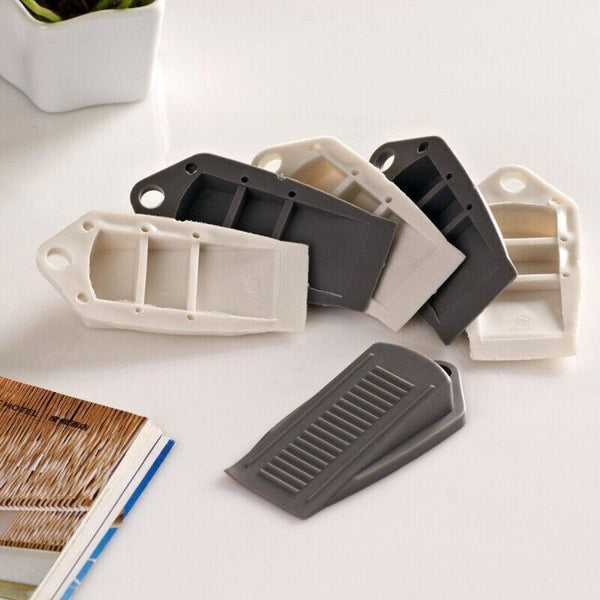 3Pcs Thick Rubber Wedge Door Stoppers Floor Carpet Heavy Duty Security Grey Door Stops