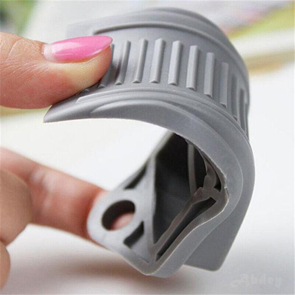 3Pcs Thick Rubber Wedge Door Stoppers Floor Carpet Heavy Duty Security Grey Door Stops