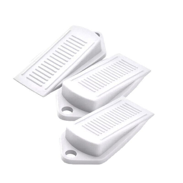3Pcs Thick Rubber Wedge Door Stoppers Floor Carpet Heavy Duty Security Grey Door Stops