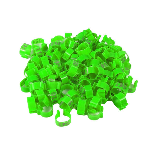 100X 001 100 Digital Numbered Bird Leg Band Rings Clip For Pigeon Parrot Poultry Black Small Animal Supplies