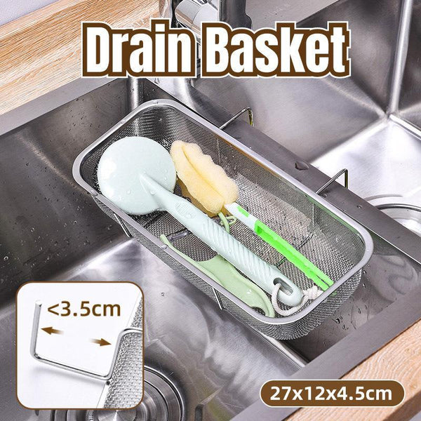 Stainless Steel Sink Drainer Basket Rack For Kitchen Dish Drying And Storage Colanders Strainers & Sifters