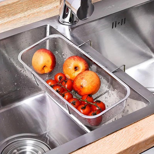 Stainless Steel Sink Drainer Basket Rack For Kitchen Dish Drying And Storage Colanders Strainers & Sifters