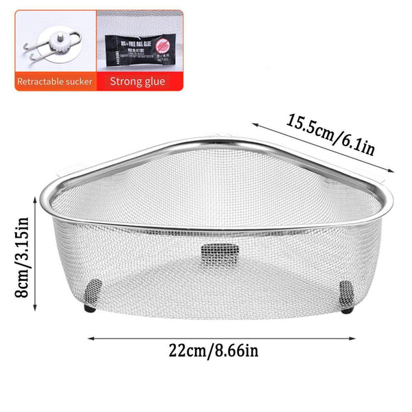 Triangle Sink Strainer Basket Household Kitchen Shelf Leftover Draining Rack Kitchen Sinks