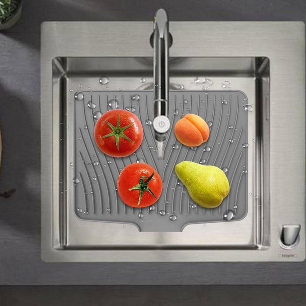 Silicone Dish Drying Mat Heat Resistant Draining Slope Pad For Kitchen Counter Green Kitchen Bench Mats