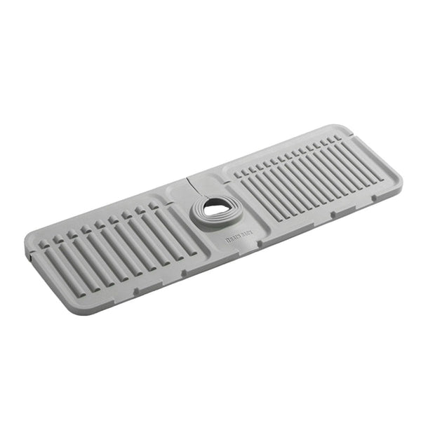 Faucet Draining Pad Narrow Sink Splash Guard Mat For Washbasin Water Catcher Grey Other Kitchen Gadgets